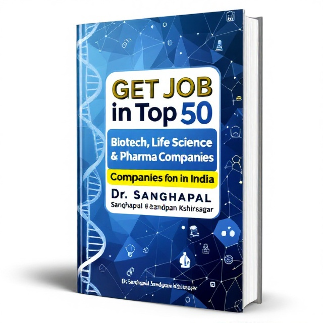 A dynamic cover design featuring a geometric overlay in shades of deep blue and white, symbolizing precision and modernity, which are key to the biotech and pharmaceutical industries. A faint DNA strand weaves along the left margin, emphasizing life science elements. Faint icons representing microscopes, test tubes, and molecular structures are subtly integrated into the background, giving a scientific yet professional aesthetic. The title is placed boldly in the center, with the subtitle underneath it in a smaller size, while the author’s name is positioned at the bottom.