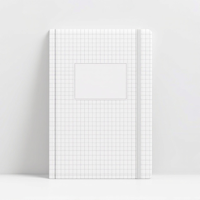 A minimalist design featuring a grid-like background pattern resembling graph paper. The grid lines are soft gray, overlaid on a white or very light neutral base. A bold, central title in uppercase letters sits on top of the grid, framed by geometric lines or subtle shapes to reinforce the structured, serious tone. A faint vignette is used to subtly guide the viewer's eye toward the center.