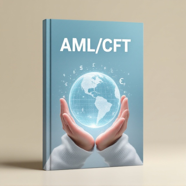 A transparent globe appears at the center of the cover, with a pair of hands gently cradling it from below. Within or wrapped around the globe are faint outlines of currency symbols (e.g., $, €, ¥). The background is a gradient of soft blue transitioning into beige, creating a serene and sophisticated atmosphere. Subtle texture in the background evokes a high-tech grid pattern, adding a sense of modernity and science.