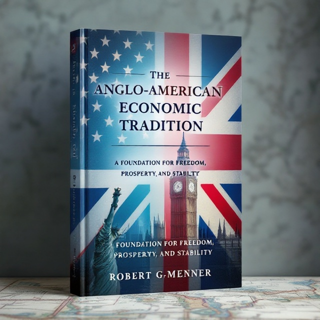 A split-screen concept with the Statue of Liberty on the left side and Big Ben on the right, connected by a soft blending blue hue in the center. The American flag subtly overlays the left side, while the Union Jack overlays the right side, creating a seamless juxtaposition of the two nations. The title is centered at the top, with a sense of grandeur, accompanied by a faint vintage map texture in the background to evoke a sense of nostalgia.