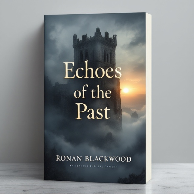 The cover is divided into two halves. The left half features an ancient, weathered tower shrouded in thick, swirling fog. The fog is tinted with hints of gray, creating a mysterious atmosphere. The right half presents the skyline, where the sun is just beginning to rise, its golden-orange hues cutting through the mist and casting faint light across the horizon. The composition blends the grim tension of the left side with the hopeful vibrance of the right. The tower looms tall and textured, while the subtle gradient of light transitions across the page.