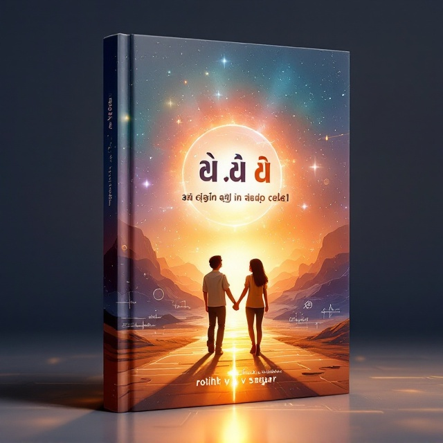 The cover features an inspiring illustration of a young student holding hands with a friendly mentor figure, walking on a glowing futuristic path that transitions into a vast expanse of space filled with stars, galaxies, and equations. The background shades transition from a warm earthy tone to a cosmic deep blue-purple gradient, symbolizing progress from grounded learning to limitless possibilities. A silhouette of physics-related elements like particles, orbits, and waveforms subtly integrates into the space theme.