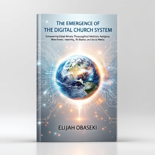 A dynamic and futuristic digital composition featuring the Earth at the center, surrounded by cascading waves of water, flames of fire, and intricate networks of glowing circuits. The Earth appears to be encased in luminous white light, symbolizing the merging of the divine and digital. The background is a subtle gradient of white fading into light gray, with soft holographic tones reflecting a sense of modernity and energy.
