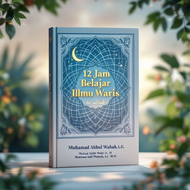 A serene landscape of an Islamic garden under a soft, twilight sky with crescent moon and stars. In the center, a subtly ornate, traditional Islamic geometric pattern overlays part of the sky. Delicate Arabic motifs are scattered throughout, giving a sense of calm and serenity.