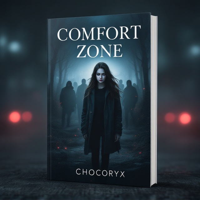 On the cover, a somber yet striking image of Rania stands at the forefront. She is depicted standing alone in a twilight setting, her expression a blend of sadness, anger, and confusion. The shadows of anonymous figures loom behind her, symbolizing the peer pressure and bullying she faces. The color palette is dominated by deep blues and grays, with subtle hints of red to signify urgency and conflict.