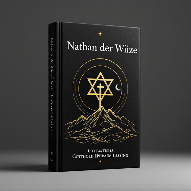 The cover features a black background, creating a solemn and thoughtful atmosphere. At the bottom left is an illustration of a mountain with a prominent cross standing on it. Above and slightly to the right is a large David Star, depicted in gold, casting a serene glow. Adjacent to the David Star, on the right, is a silver Islamic moon. Surrounding these three symbols are three interconnected rings, symbolizing unity and overlap between different religions.