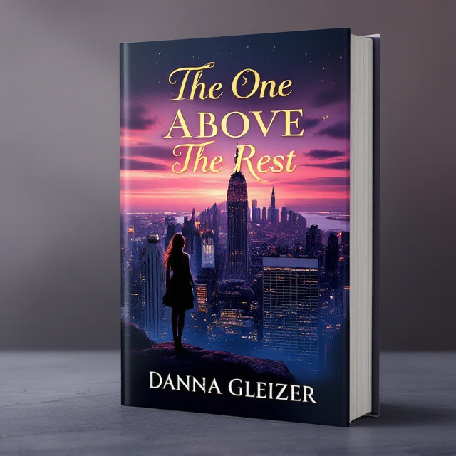 The cover features a breathtaking view of the New York City skyline at twilight. The iconic skyscrapers are silhouetted against an alluring sky in a gradient of dark purples fading into lighter pinks and blues, evoking a sense of mystery and sophistication. In the foreground, a delicate silhouette of a woman gazing towards the city adds an element of romance and intrigue.