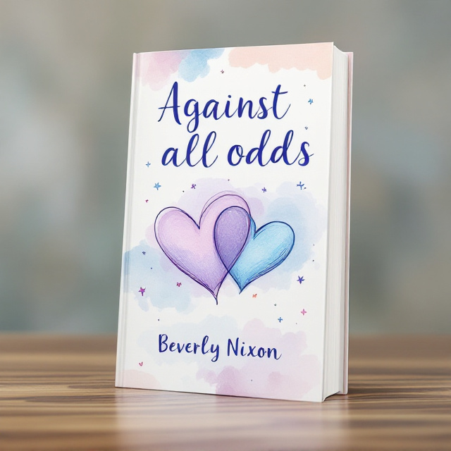 The cover features a whimsical illustration of two intertwined hearts, one pastel purple and the other pastel blue, set against a soft, watercolor wash background. The hearts appear as if they're drawn with a light, humorous touch, with playful, curvy lines. Tiny, subtle elements like small cartoon clouds and stars surround the hearts to add a playful and lighthearted feel.