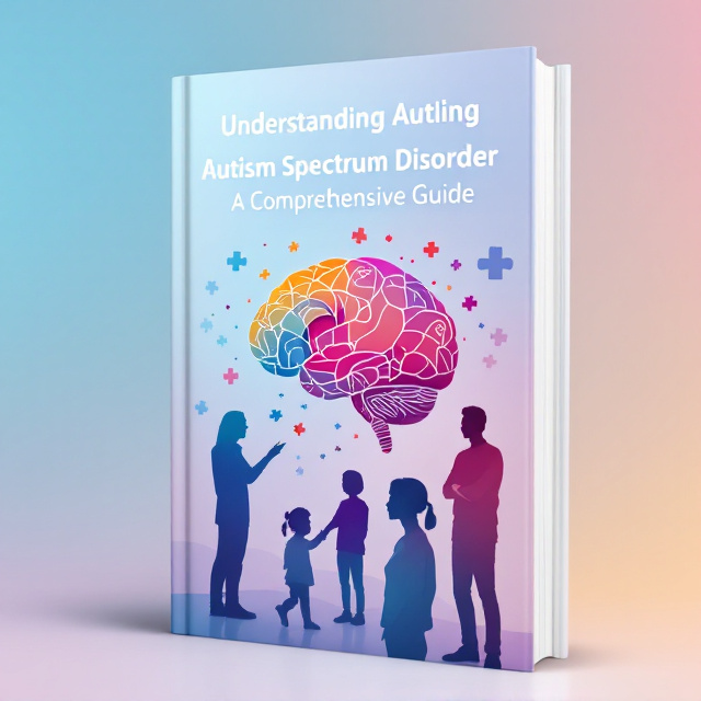 A soft gradient background transitioning from calming blues to purples with a stylized, colorful abstract brain at the center, consisting of interconnected flowing lines and dots. Overlaid on the brain are semi-transparent silhouettes of diverse individuals, including a parent and child, educator, young adult, and person with headphones, subtly interacting. An abstract minimal puzzle piece motif is blended into the background.