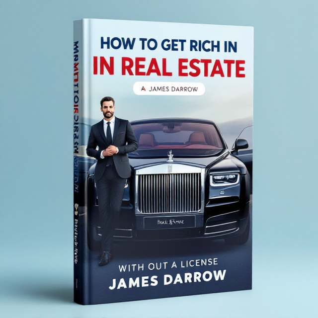 The cover features the front of a sleek Rolls Royce Phantom, elegantly parked with the left rear door open. A distinguished gentleman in a black suit and tie stands confidently on the driver’s side, exuding success and sophistication. The soft blue background adds a calming effect, while a pinch of red highlights elements around the car to give a sense of excitement and achievement. The tagline "WITH OUT A LICENSE" is subtly integrated into the background design.