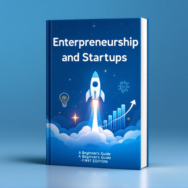 A sleek, vibrant blue gradient background with white accents. In the center, a modern, minimalist rocket icon is ascending, emitting a glowing light trail. To its left, a stylized glowing light bulb icon subtly emerges, while to its right, a faint upward graph with bars and an arrow accentuates financial growth. A seamless dotted pattern is incorporated around the edges for added texture and modernity.