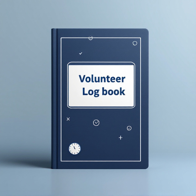 A clean, professional design with a centered notebook-style element. The background is a subtle gradient of navy blue transitioning to white, symbolizing clarity and professionalism. Minimal icons of checkmarks and small clocks emphasize organization and reliability. The title is prominently placed inside an outlined rectangular box that resembles a planner or logbook, evoking an efficient and organized tone.