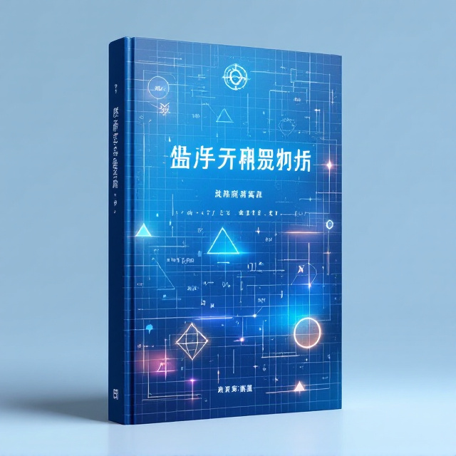 The cover has a clean and structured design. A smooth gradient of deep blue fading into lighter tones represents the logical precision of mathematics and technology. A vibrant grid pattern, similar to graph paper, adds texture to the background while implying problem-solving. Overlaid are geometric shapes, like triangles, squares, and circles with glowing edges, symbolizing mathematical concepts. These shapes are subtly intertwined with glowing numerical and formulaic notations floating across the cover. At the top, an abstract icon resembling a stylized infinity symbol or a geometric compass icon is used to signify scientific exploration.
