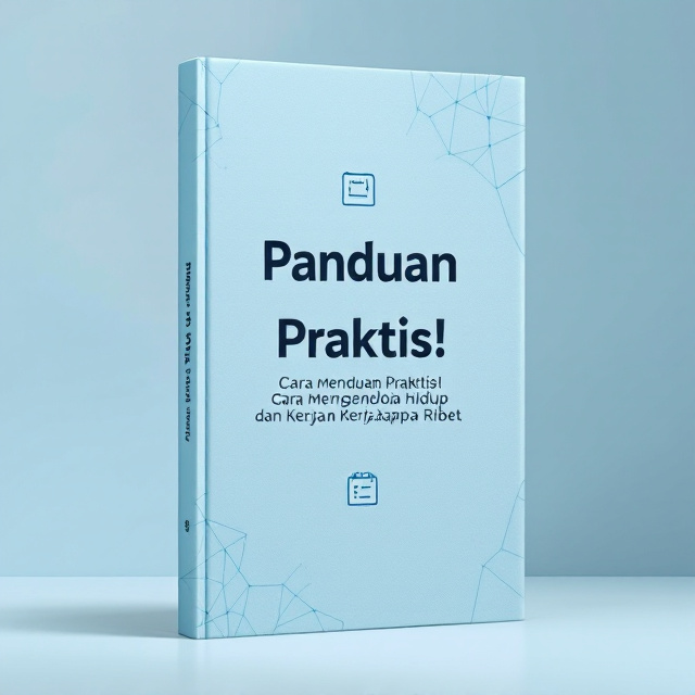 A clean and minimalist book cover with a light, calming blue (#b4ebe6) background adorned with subtle geometric patterns, such as interconnected lines or abstract hexagon shapes, creating a modern, professional feel. The title sits prominently in the center with a small, sleek icon of a calendar or checklist subtly placed above or beside it, reinforcing the book's theme of productivity and organization. Negative space is effectively used to maintain a clutter-free and balanced design.