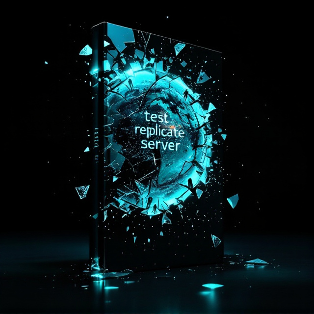 A shattered, digital hologram effect dominates the front cover, with fragments floating in a black void. The imagery includes a pixelated globe split into pieces, illuminated by an ominous bluish-green glow. The edges of the globe merge with shadowy humanoid figures, evoking a dystopian atmosphere. There's a subtle overlay of faint, glitching binary code across the background, emphasizing the theme of a corrupted or malfunctioning server.