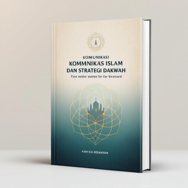 The cover features a serene gradient background transitioning from a deep teal at the bottom to a soft beige at the top, evoking a sense of calmness and spiritual depth. At the center, an abstract geometric pattern inspired by Islamic art takes the form of overlapping golden arcs, symbolizing unity and interconnectedness. A faint silhouette of a mosque is subtly incorporated into the pattern, adding a spiritual undertone. A subtle texture resembling aged parchment overlays the entire cover, giving it a classic touch.