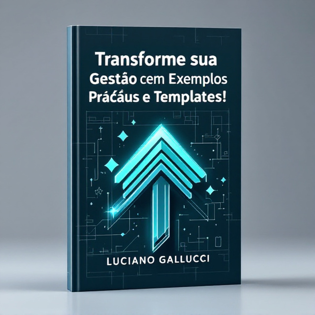 A modern and dynamic cover featuring a futuristic, sleek arrow icon pointing upward, symbolizing growth and transformation. The icon is composed of layered gradients in bluish-green tones. A subtle texture of blueprint lines is integrated into the background, implying planning and practical execution. Surrounding this is a dynamic burst of abstract geometric shapes in muted tones to emphasize forward movement and innovation.