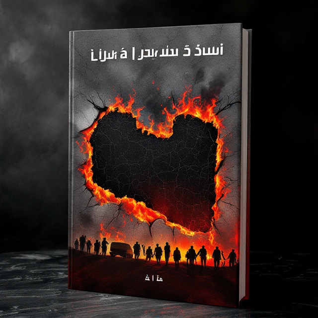 A dark, textured background representing conflict and chaos. The map of Libya in the center is torn apart, revealing flames and smoke behind it. Silhouettes of armed militia, trucks of smuggled goods, and people in chains surround the map to symbolize the themes of economic exploitation, human trafficking, and militia control. A gradient from fiery red to dark gray adds drama and tension.