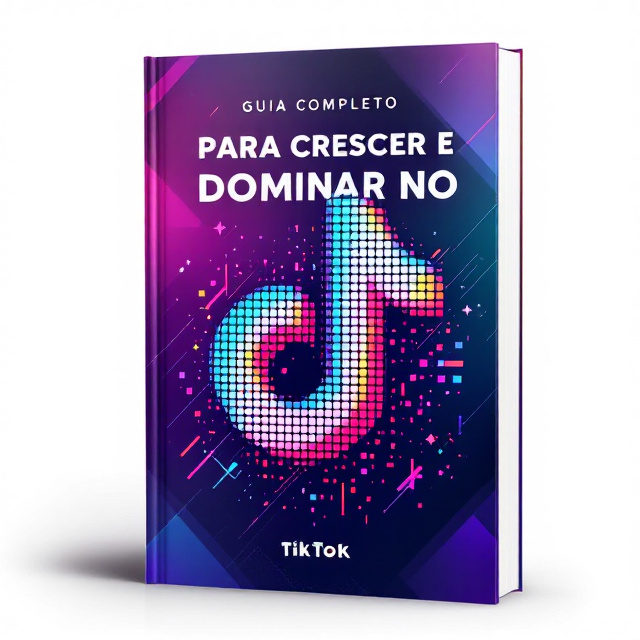 A modern, digital-inspired cover design featuring an oversized, colorful TikTok logo partially deconstructed into pixels at the center. The background is a gradient of vibrant neon colors—purple, teal, and pink—representing the energy and vibrance of TikTok. Dynamic diagonal lines and geometric shapes provide movement and suggest upward growth and improvement.