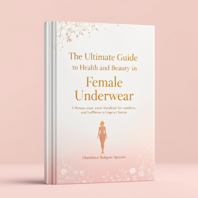 A soft, pastel-colored gradient background transitioning from a light blush pink to a creamy white. Overlaid is a delicate illustration of a lace lingerie piece positioned in the lower-right corner, drawn in white and gold accents. The center features a confident silhouette of a woman standing gracefully, slightly abstract and symbolic, in gold foil to represent empowerment. Subtle floral motifs cascade diagonally across the background to add elegance and femininity.