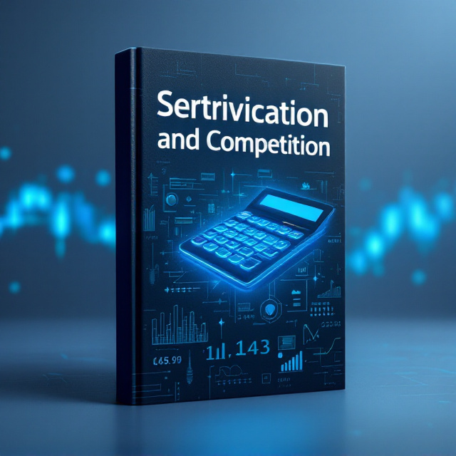A modern and sleek digital-themed background utilizing shades of blue and grey that mimic the feel of a financial tech interface. The image of a calculator is prominently featured in the center, angled slightly, with illuminated keys resembling touchscreen buttons. Subtle numerical patterns and accounting charts are faintly overlaid in the background to create depth and evoke the theme of accounting practices. The book title is positioned above the calculator in bold, clean lettering.