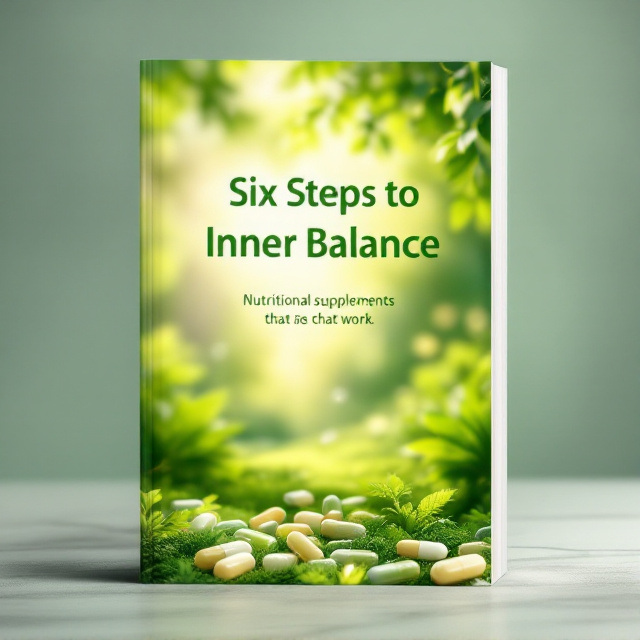 A peaceful nature scene featuring a lush green landscape with softly glowing sunlight filtering through trees. Capsules scattered creatively across the foreground, subtly blending with the natural environment. Gentle gradients of green and yellow tones dominate the design.