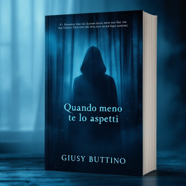 A shadowy figure stands partially concealed behind a sheer curtain, in a dimly lit room with a cracked-open window overlooking a cold blue skyline. The scene is infused with subtle fog and soft streaks of blue light slicing through the darkness, suggesting mystery and hidden danger. There are faint, almost unnoticeable patterns of hidden symbols embedded within the fog and curtain folds, evoking a haunting sense of secrecy.