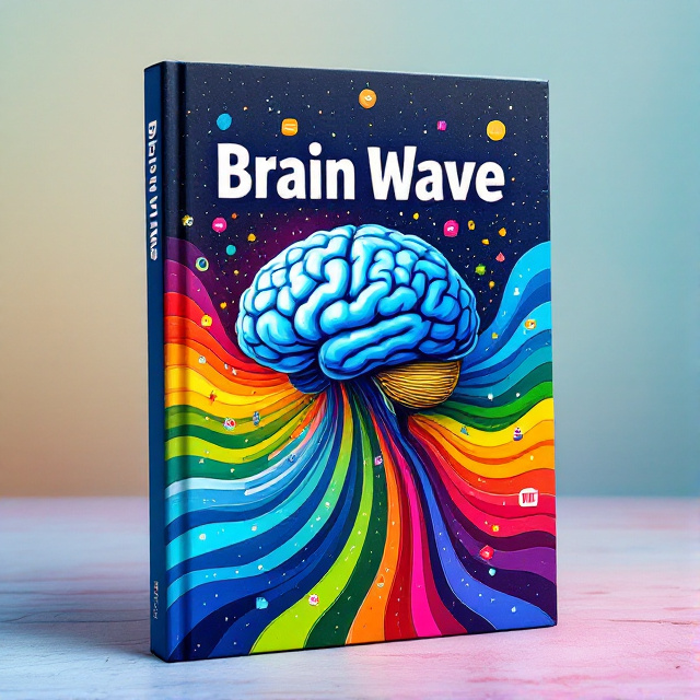 A vibrant cover showcasing a colorful abstract illustration of a brain with dynamic wave patterns radiating from it. The waves have small icons embedded within them, depicting various general knowledge topics such as geography, history, science, and arts. The background features a bright, gradient blend of primary colors to invoke a sense of boundless curiosity and exploration.