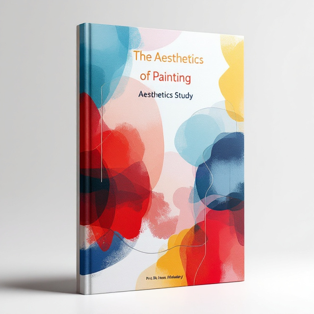 A large, abstract modern painting occupies the majority of the cover. The painting uses a blend of vibrant colors (reds, blues, yellows) and minimalistic geometric patterns with soft, blurred transitions to evoke a sense of modern art. The background is clean, using subtle gradients from white to light gray, allowing the colorful painting to stand out.