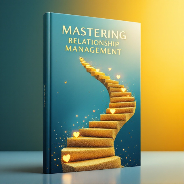 A bright and elegant composition showcasing an upward spiral staircase made of golden threads, symbolizing growth and development. In the background, there is a subtle gradient of rich blue transitioning into golden yellow, conveying happiness and wealth. On the staircase, abstract heart shapes glow softly, representing romantic relationships.