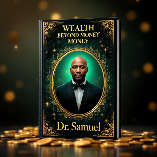 A luxurious golden frame surrounding the portrait of a confident silhouette, subtly glowing. The background features an abstract blend of rich emerald green and gold patterns symbolizing wealth. Sparkling coin motifs subtly embedded in the design, offering visual excitement and a sense of movement.