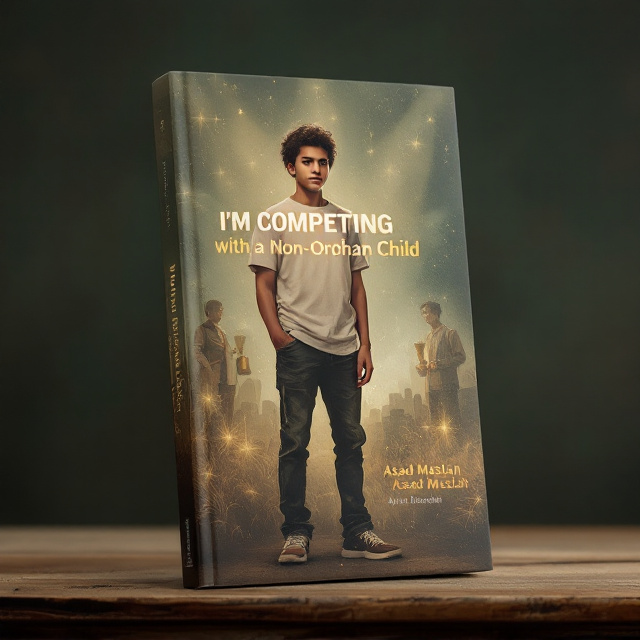 A central illustration portraying a young teen standing tall in the foreground, showing a combination of strength and determination. In the background, slightly faded, an image of another teen with a more privileged aura, possibly in a wealthy school uniform or holding a trophy. The color palette leans towards darker, earthy tones with bursts of light representing hope and success (e.g., deep browns, muted greens, and gold accents). The title creates a spotlight effect and appears larger across the center of the cover.