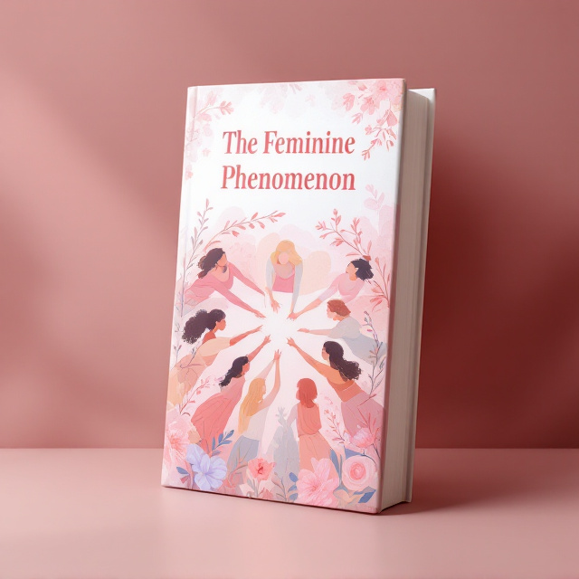 The cover features an abstract illustration of diverse women holding hands, forming a circle to symbolize community and unity, all set against a pastel-hued, watercolor-style background. The whimsical theme is reinforced with delicate floral patterns interspersed throughout the backdrop.