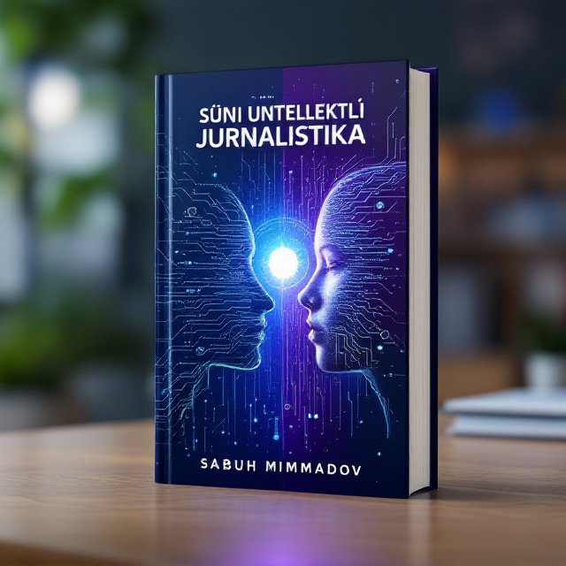 A futuristic design featuring a silhouette of a human face on the left merging seamlessly into a circuit board or digital neural network on the right. The background is a gradient of deep blue transitioning into electric purple, symbolizing technological evolution. Subtle binary codes or AI data streams flow across the background, adding a dynamic effect. In the center of the cover, a holographic effect of a glowing AI sphere hovers between the human and AI side, representing the intersection of technology and humanity.