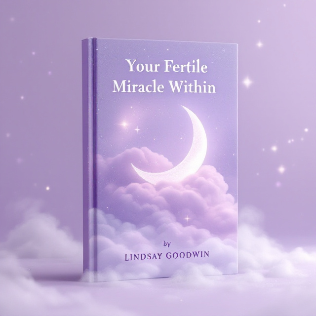 A dreamy, ethereal scene of a crescent moon cradled by soft lavender clouds floats in a star-speckled cosmos. The moon is illuminated with a subtle glow, and faint swirls of galaxies twinkle in purples and blues, creating a magical, serene atmosphere. Gentle wisps of white mist cascade across the bottom, adding depth to the composition.