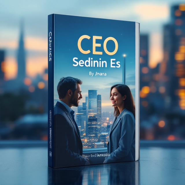 The cover portrays a bustling metropolitan cityscape during twilight, with soft golden and blue hues blending as the sun sets. In the foreground, a sharply dressed 38-year-old man with a cold, aloof expression is depicted on the left, slightly turned away. On the right, a 25-year-old sweet-looking woman with an optimistic smile faces the viewer, leaning slightly forward as if caught in a lively conversation. Between them, the glass wall of a modern office building subtly reflects the city's lights and skyscrapers.