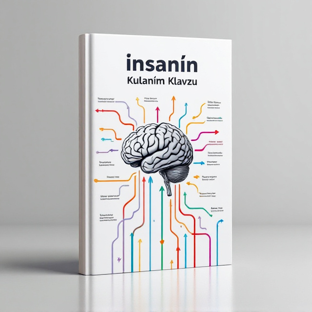 A realistic and detailed illustration of a human brain sits prominently in the center of the cover. Multiple colorful, sleek arrows originate from various parts of the brain, branching outward toward the edges of the cover in a dynamic and organized manner. At the tip of each arrow, there are small, neatly spaced text blocks containing the main topics of the book. The background is pure white, creating a clean, minimalistic, and modern appearance with vibrant contrast against the colorful arrows and brain.