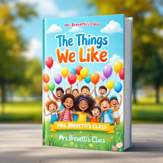 A vibrant, joyful scene with a group of diverse children holding colorful balloons in an outdoor setting, such as a park. The background showcases a sunny blue sky dotted with fluffy clouds and a few trees. The children are smiling and playing together, creating a happy and welcoming atmosphere. The colors are bright and cheerful, with an emphasis on primary and pastel tones.