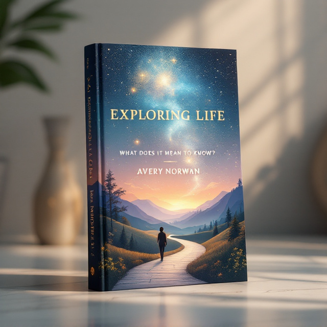 A serene, illustrated scene featuring a lone figure walking down a winding path that merges into a starry, cosmic sky filled with soft blues, purples, and golds. The lower part of the cover depicts lush, earthy tones with rolling hills and silhouettes of trees, portraying a connection to the earth and a sense of nostalgia. The transition between earth and sky is fluid and dreamlike, adding a story-tale vibe. Subtle glowing elements like fireflies or orbs of light dot the landscape and sky, adding a sense of quiet curiosity and wonder.