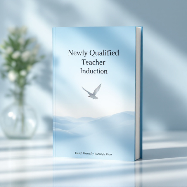 A serene blue gradient background that transitions from light blue at the bottom to white near the top, symbolizing open skies. A prominent image of a bird mid-flight, wings fully extended, centered on the cover. The bird is simple yet elegant, drawn in minimalist style, with soft, subtle details to evoke a feeling of freedom and progress.