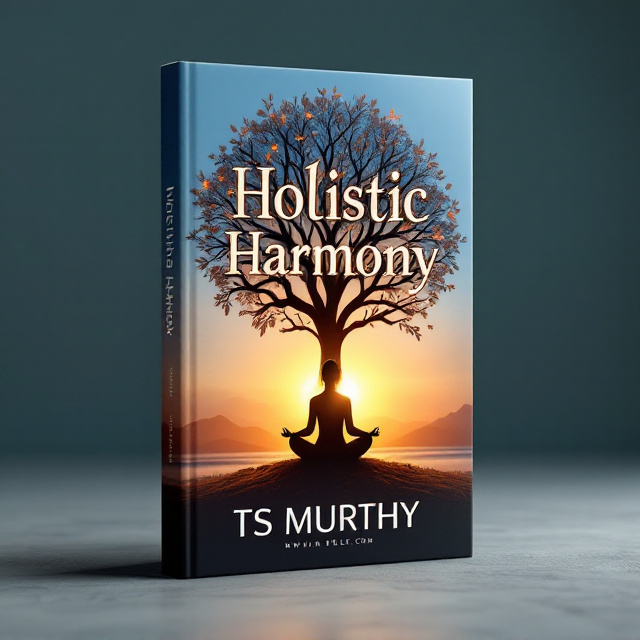 A serene background featuring a gradient sunrise transitioning from soft blues to warm oranges, symbolizing balance, renewal, and awakening. In the foreground, a silhouette of a person in a meditative yoga pose beneath a sacred Bodhi tree, with its intertwining branches forming a neural network to signify the integration of ancient wisdom and modern NLP techniques. Delicate vines of Ayurvedic plants curl around the title and subtly fade into the background, portraying a connection to nature and harmony.