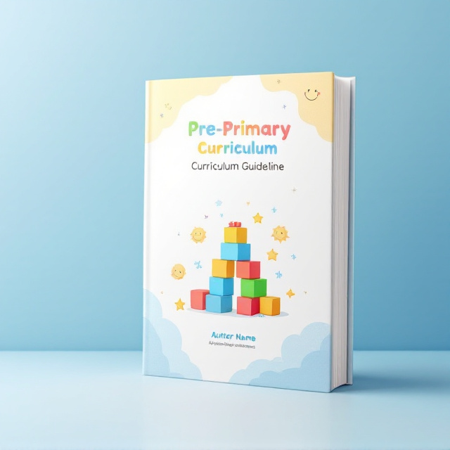 A bright, playful design with a clean white background. In the center, there is an abstract illustration of colorful building blocks stacked in a pyramid shape. Surrounding the blocks are loosely sketched elements like smiling suns, stars, and clouds in pastel tones. The top and bottom parts of the cover feature a soft gradient that transitions from pale yellow to sky blue.