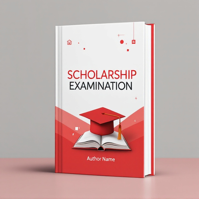 A clean and sharp design featuring a metaphorical but straightforward visual element of a graduation cap resting atop an open book. Red and white dominate the palette, with the red being vibrant and energetic, while the white ensures a clean and professional look. The background subtly fades from white on the top to bold red at the bottom. Abstract lines or geometric shapes give the design a modern and motivating touch.