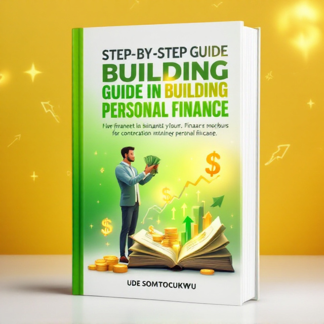 The cover features a background gradient transitioning from rich green at the bottom to bright white near the top, symbolizing growth and clarity. In the center, a clean illustration of a confident man holding a stack of cash, standing beside a small pile of gold coins and a book. The book is opened, showing a "step-by-step" financial guide in action, with subtle arrows and charts floating around to suggest progress. The title is prominently displayed in bold at the top, with faint glowing dollar signs spreading outward, creating an attractive aura.