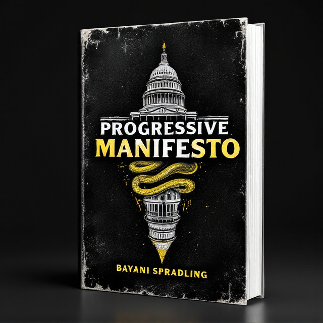 A black-and-white newspaper print-style illustration of the Capitol building dominates the top half of the cover. Below it, an upside-down church is seamlessly integrated as if emerging or hanging from it. Both images are intertwined by a vintage yellow illustration of a coiled snake winding through and around the structures, blending them into one chilling visual. The background features a textured black, gritty and distressed to enhance the grunge aesthetic.