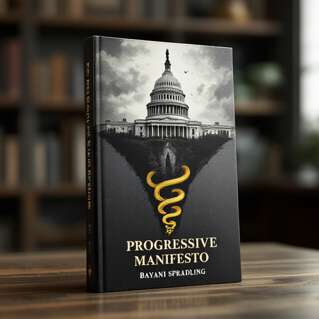 The top half of the cover features a striking black-and-white, newspaper-print-style illustration of the Capitol building, its lines rough and gritty to evoke chaos and unease. Below it, an inverted church hangs seamlessly, its silhouette merging with the Capitol's base. A vintage yellow coiled snake winds through and around both structures diagonally, appearing as though constricting them together. The background is a heavily textured black, distressed with scratches and scuffs to amplify the cover's grunge feel.