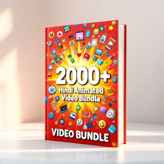 A dynamic and vibrant cover featuring an explosion of colorful animated illustrations resembling various video thumbnails. These icons have a mix of playful elements, like clapping hands, expressive emotions, and iconic symbols of video creation (e.g., play buttons and frames of a timeline). The background is a gradient of bright yellows and reds, symbolizing energy and excitement, while a subtle glow emanates from the center.