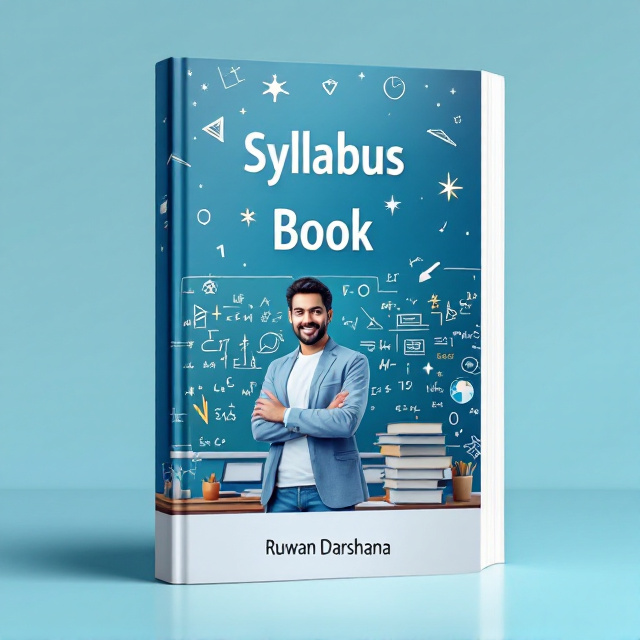 A teacher is depicted at the center of the cover, standing in front of a whiteboard or chalkboard filled with various mathematical symbols, equations, and geometric shapes. The background of the cover transitions from a gradient of blue to light blue to highlight the educational theme. Subtle glowing icons of math tools such as compasses, protractors, and calculators float in the background to enhance the visual complexity and create a dynamic educational atmosphere.