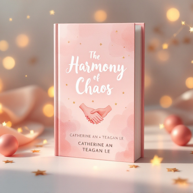 The cover showcases a dreamy, pastel pink background with soft, sweeping watercolor patterns for an uplifting and whimsical feel. Around the edges, subtle yellow-tinted light beams radiate outward, symbolizing joy and togetherness. At the center, a loose illustration of three intertwined hands is displayed, representing the theme of friendship and unity. Small, scattered golden stars dot the background, adding to the happy and exciting atmosphere.