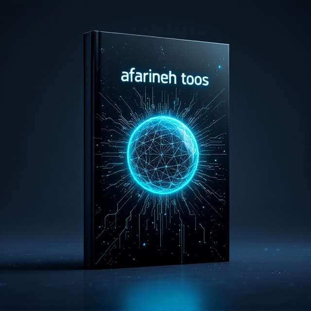 A sleek, futuristic design with an abstract technological network sprawling across the cover as if glowing with energy. The backdrop fades from deep navy blue to black, symbolizing the unknown depths of science and technology. In the center, an expansive geometric sphere is embedded with intricate circuit patterns, glowing in shades of electric teal and silver. Mysterious, faint starry constellations linger in the background, adding depth and curiosity.